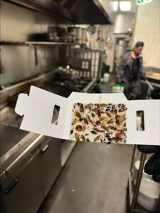Stark Pest Solutions technician using a professional cockroach glue trap in a commercial kitchen in Sydney