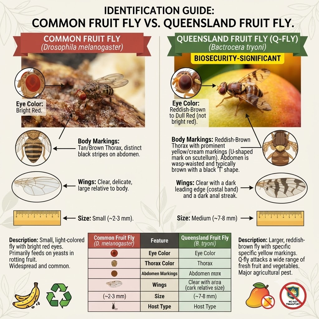 Fruit fly species identification guide Sydney